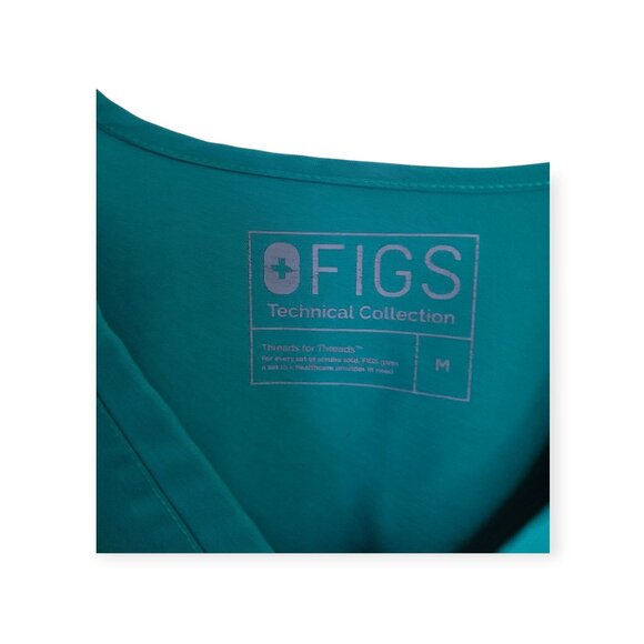 Figs Technical Collection Brilliant Green Women's Medium Scrubs Set - Picture 16 of 16